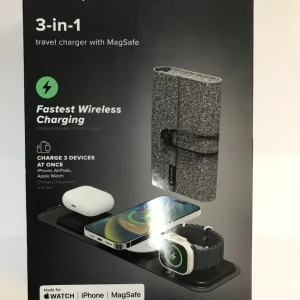 NEW Black Mophie Snap+ 3-in-1 Multi-Device Travel Magsafe Compatible Charger