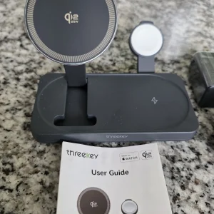 THREEKEY Qi2 MagSafe Charger 3 In 1 Travel Mag Charge Wireless Charging Pad